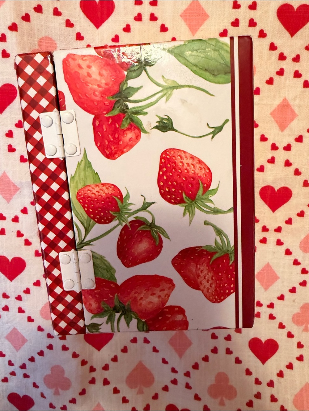 Vintage Strawberry Red Decorative Storage Recipe Box Home Grandma Cottagecore - Picture 3 of 6